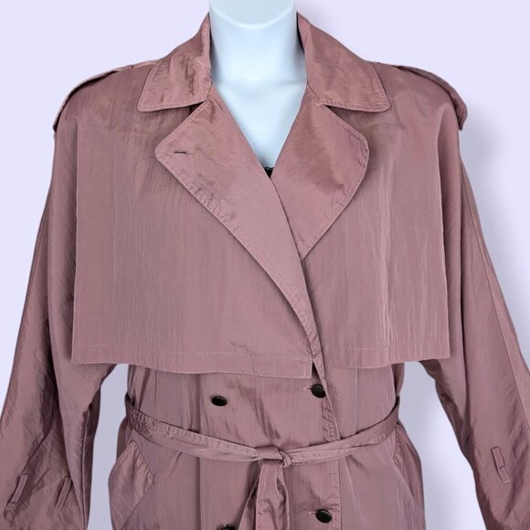 V. C&A Light Pink-Purple Trench Coat - Picture 2 of 12